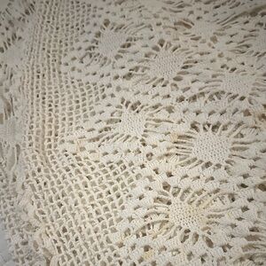 Cream Crochet table cloth